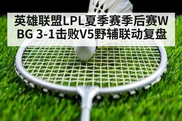 英雄联盟LPL夏季赛季后赛WBG 3-1击败V5野辅联动复盘